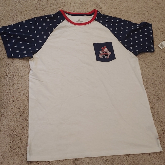 Disney Patriotic American Flag Mickey Jersey Shirt - Picture 3 of 6